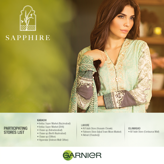 GarnierPakistan's tweet photo. Buy any 2 Garnier Skin Naturals products &amp; get a chance to win a cash shopping voucher at @Sapphirewear. http://t.co/H9PQIEtKV2