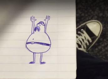 ThePoke's tweet photo. WATCH> Bored student animates his notebook doodles

http://t.co/nelzzqISmU http://t.co/b9U6eG1VXA