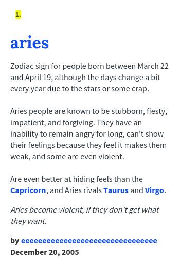 Urban Dictionary On Twitter Farxhin Aries Zodiac Sign For