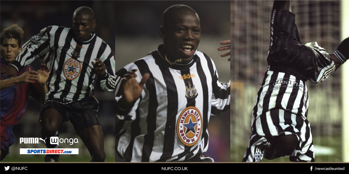 NUFC's tweet photo. ON THIS DAY in 1997, @TinoasprillaH scored a hat-trick as #NUFC defeated @FCBarcelona 3-2 in the @ChampionsLeague. http://t.co/aoaRhDKTxz