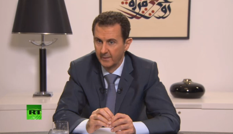 RT_com's tweet photo. Syria 'in a state of complete war' with terrorism - #Assad (FULL INTERVIEW) http://t.co/kJIIPjXD2S http://t.co/WYph7yUxqw