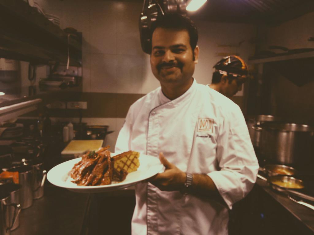 Aditisurana's tweet photo. Cooking my lunch with chef Paramjeet #indigodeli #craftofcreation video #creators http://t.co/wWYm9RgRtL