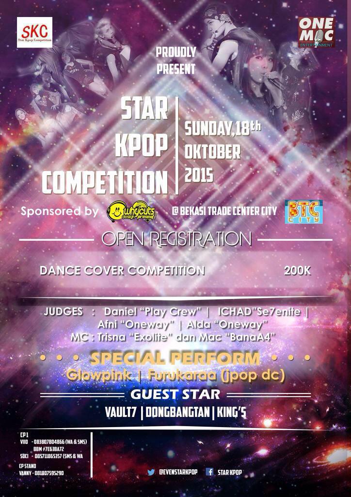 <a href="/4Miracle_Crew/">4Miracle!♥</a> [HELP RT] Star Kpop Competition, 18 okt 2015 at GP Mall Bekasi. More tl.gd/n_1snf776