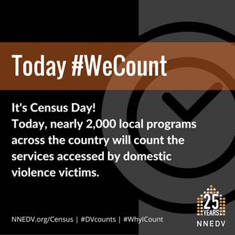 WomensLaw's tweet photo. Today is Census Day!  #DVcounts #WhyICount http://t.co/PpraPuFJxI