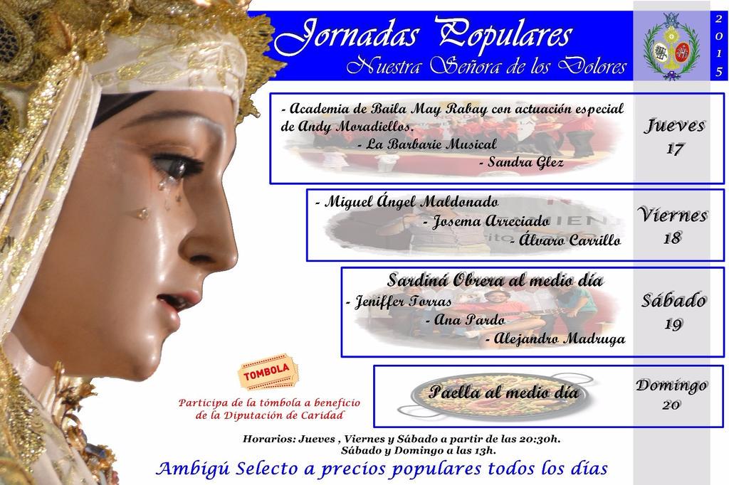 Mañana comienzan las #JornadasPopulares en @jovensjo dedicadas a la #VirgenDeLosDolores …dsanjoseobrerosevilla.blogspot.com.es/2015/09/progra…