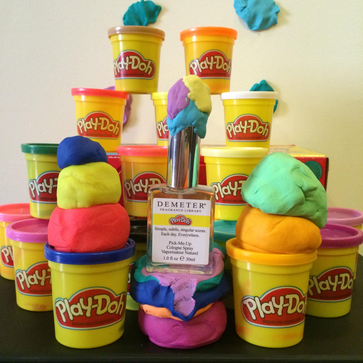 DemeterCEO's tweet image. What does the smell of play-doh remind you of? #scentmemory p.s. Hope this comes off the walls... #WorldPlayDohDay