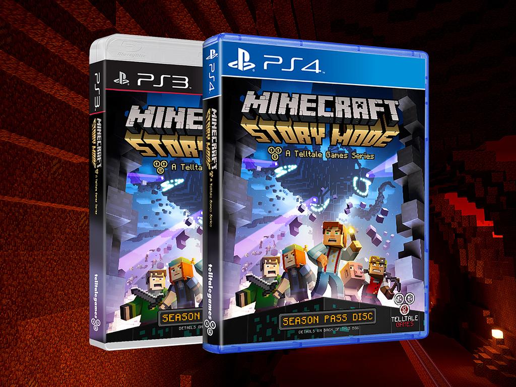 PlayStation's tweet photo. Minecraft: Story Mode begins on October 13th for PS4, PS3: http://t.co/LGr4DGKIDg Save the world from oblivion http://t.co/8mjiFJ6t4T