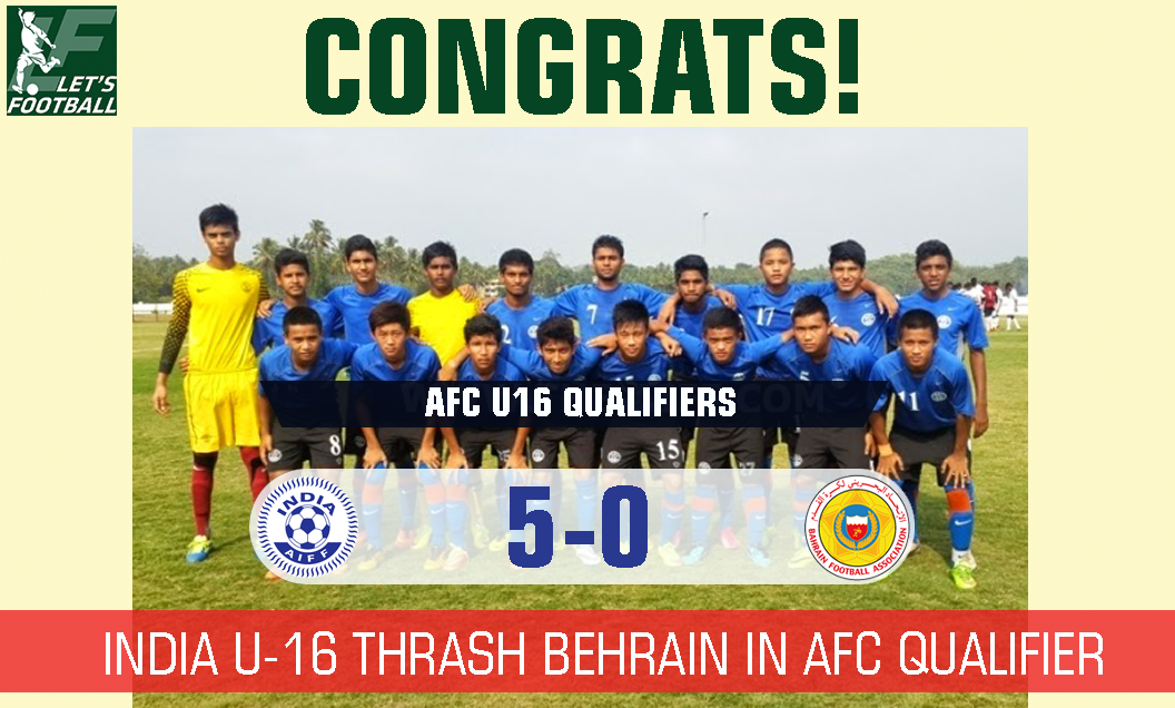 Lets_Football_'s tweet photo. Congrats lads! Make us proud... India U-16 beat Behrain in @afcasiancup Qualifier
@Lets_Football_  @BaljitRihal http://t.co/1Gej6l5hPH