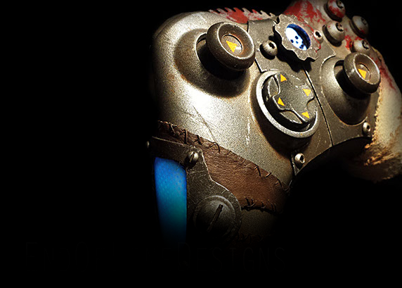 XboxItalia's tweet photo. Un epico controller di #GearsOfWar. 
[credits: http://t.co/7lB1LfY35W] http://t.co/EPn7W89ODB