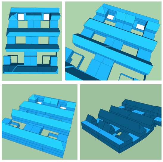 Charlotte's working hard on some daylight modelling of courtyards!