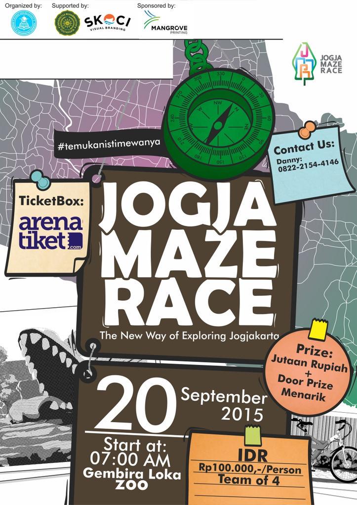 Jogja Maze Race | Sunday, 20 September 2015 | Start at 07.00 am in Gembira Loka Zoo @anakUMY