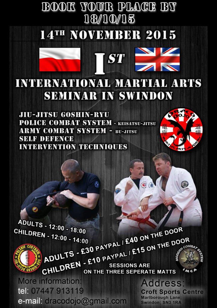 DracoDojo's tweet photo. Book your place now!!! @Adam_Esz @GojuRyuJujitsu @aikido4swindon @MArtSchools http://t.co/wRqO5r9rcg