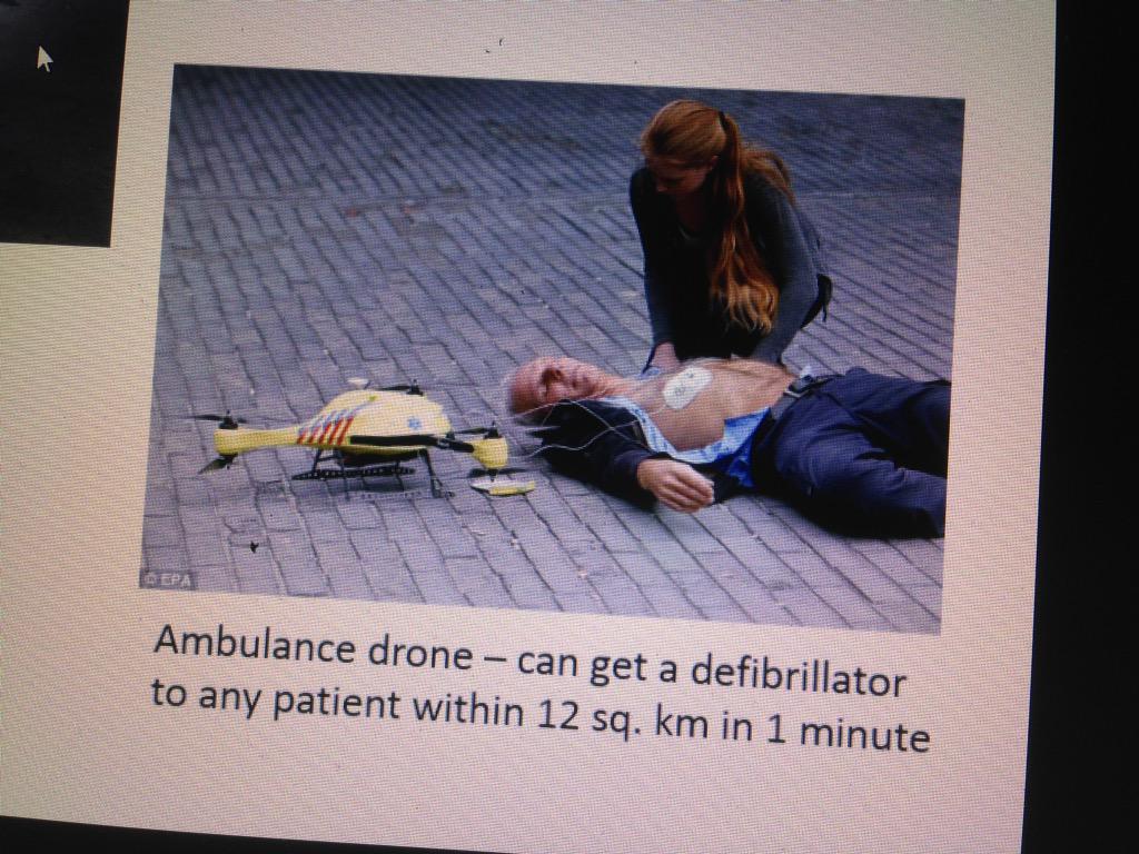 MossRcIntosh's tweet photo. Well that's one of the best uses of a drone I've seen yet. #AmbulanceDrone #SavingLives #NISC2015 http://t.co/vyGdeDfJfr