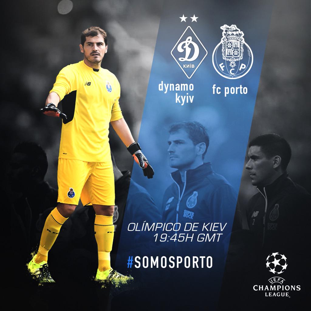 IkerCasillas's tweet photo. Empezamos la @ChampionsLeague, muchas ganas e ilusión! Vamos Porto! #ChampionsTime #FCPorto ⚪️🔵 http://t.co/i85rIwTt4O