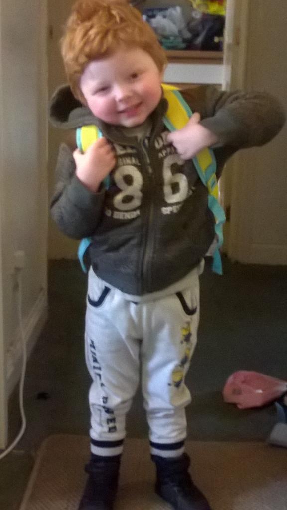 //Just dropped this little cutie off for his first afternoon at nursery/preschool and now I feel really lonely 😢