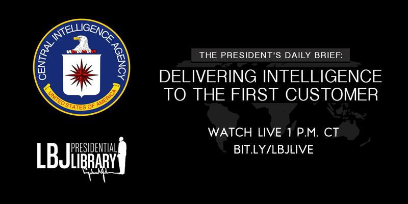 LBJLibrary's tweet photo. TODAY: JFK &amp; LBJ @CIA #PDB release w/John Brennan, James Clapper, &amp; more. Begins at 1pm CT -> http://t.co/NDM71avHNl http://t.co/cqQB39zRBq