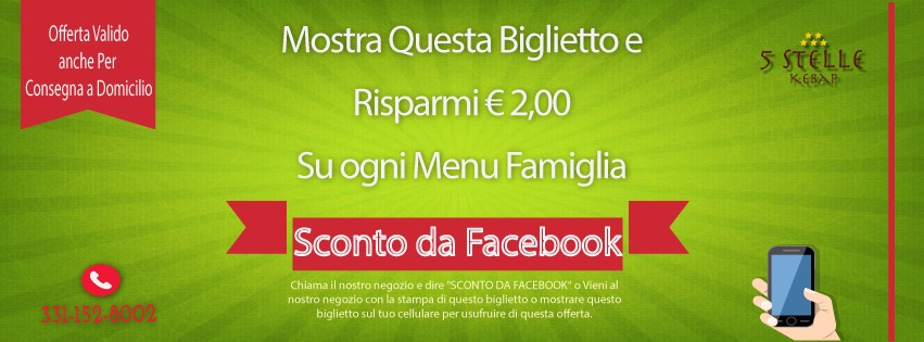 5StellePizza's tweet photo. Mostra Questa #Biglietto e #Risparmi 2 Euro su ongi #Menu #famgilia. #Offerta Valido anche per #Consegna a Domicilio http://t.co/tOPnKjlIF4