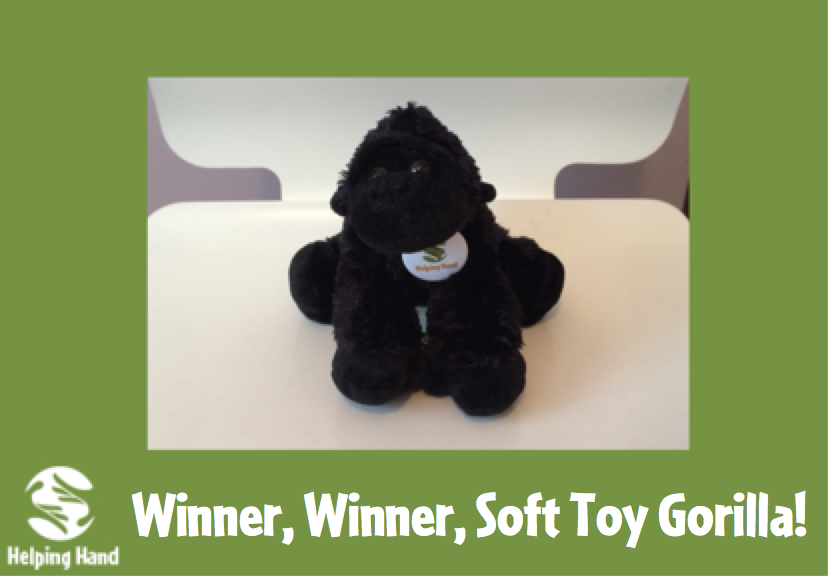 HelpingHandFund's tweet image. Our weekly Soft Toy Gorilla competition is now live on our Facebook page. Click here to enter facebook.com/HelpingHandEas…