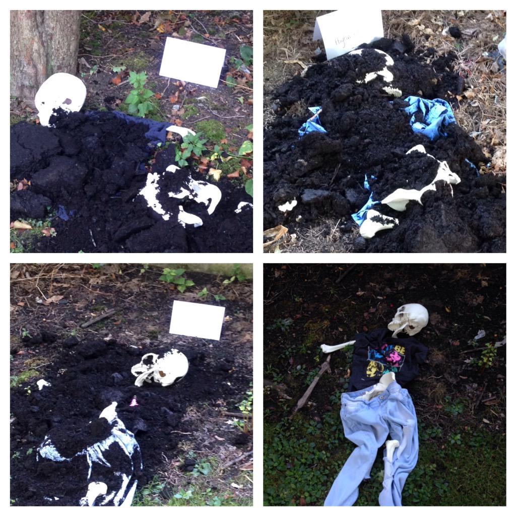 FHNTseniors's tweet photo. What happened to these bones? #SherlockBones comes to AHD at #FHNT http://t.co/tCh9l2FrCm