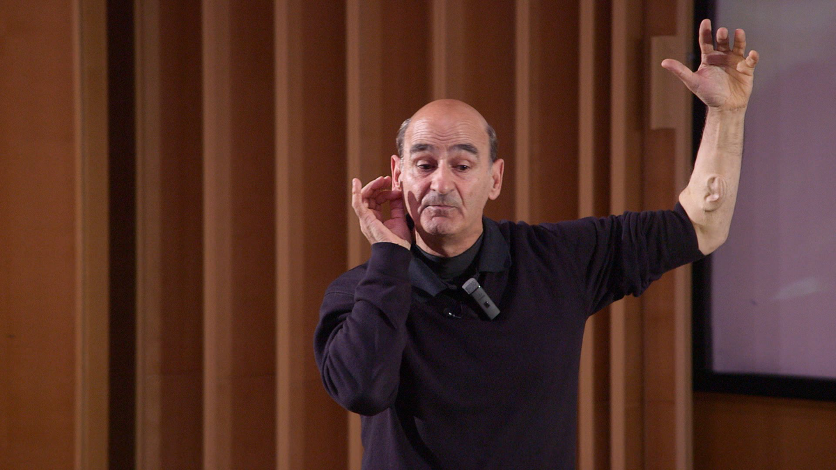 StelarcStelarc's tweet photo. My Q&amp;A on Zombies, Cyborgs &amp; Chimeras at @CurtinUni - https://t.co/O2sdKqyJXd #Machine #OrganPrinting #Prosthetics http://t.co/ft8iiLiWuR