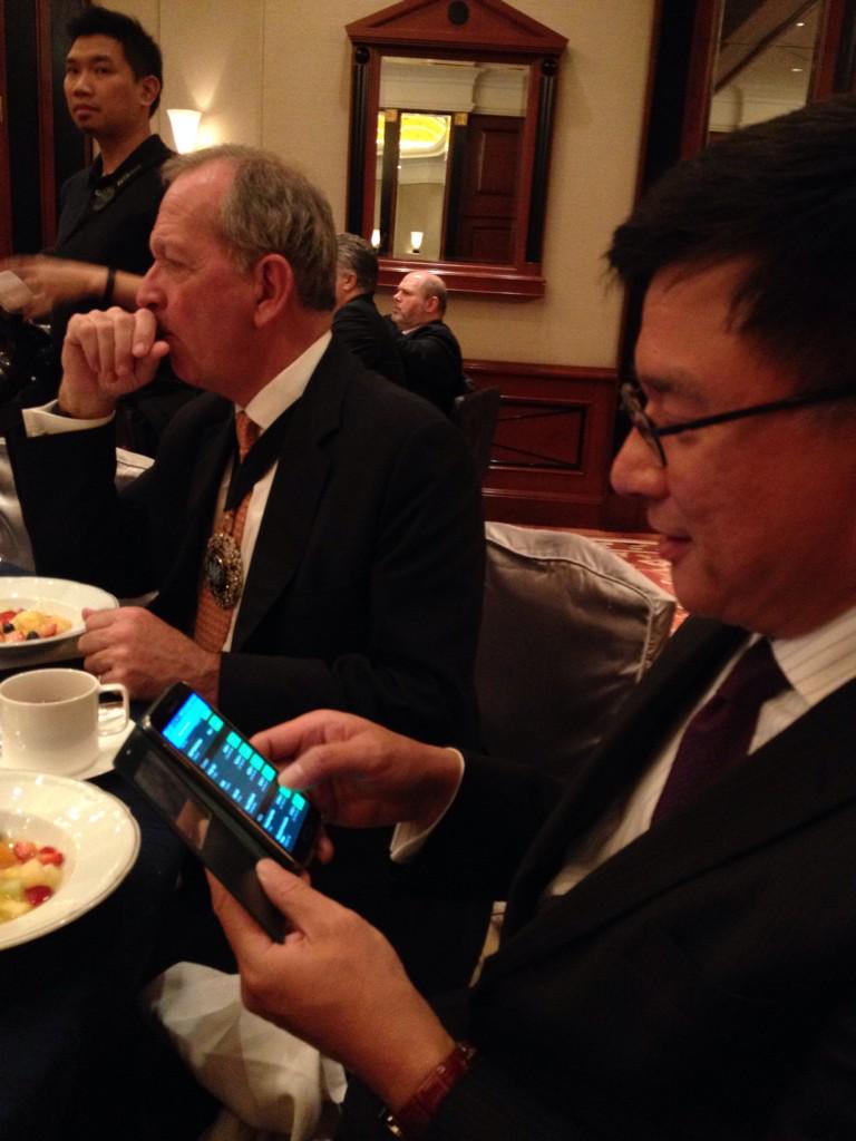 CWilson_FCDO's tweet photo. HK Secretary for Fin Services Prof Chan already excitedly exploring @UKTIHongKong #FinTechAward winner apps ... http://t.co/D2H3ZxP1p2