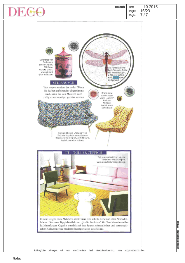 nodus_andrea's tweet photo. TRITHEMIS ARDENTIS AGRI #designrug design by #Lanzavecchia+Wai on "Deco Home" http://t.co/Xeo69y1vvX