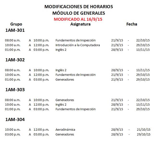 EalPanama's tweet photo. MODIFICACIÓN EN HORARIOS DE GENERALES
16/09/2015 http://t.co/SyF4Km2fIB
