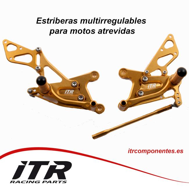 ITR_racingparts's tweet photo. ¿Tu #moto necesita un cambio?
Atrévete con el dorado en tus #estriberas. Consíguelas ya en 👉 http://t.co/2eG9amgoWc http://t.co/Ex6Thigliq