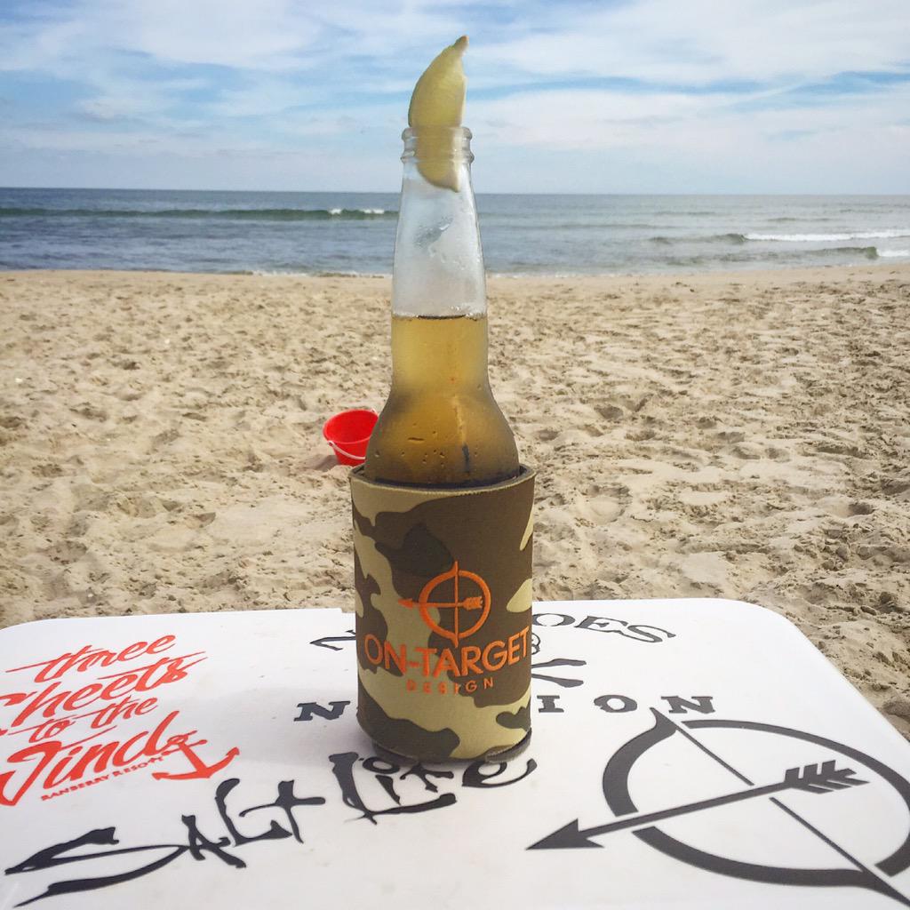 OnTargetDesign's tweet photo. Cheers to warm weather and cold beers! #OTD2OBX #koozie #camo #beachin #corona http://t.co/j58q3qqcYS