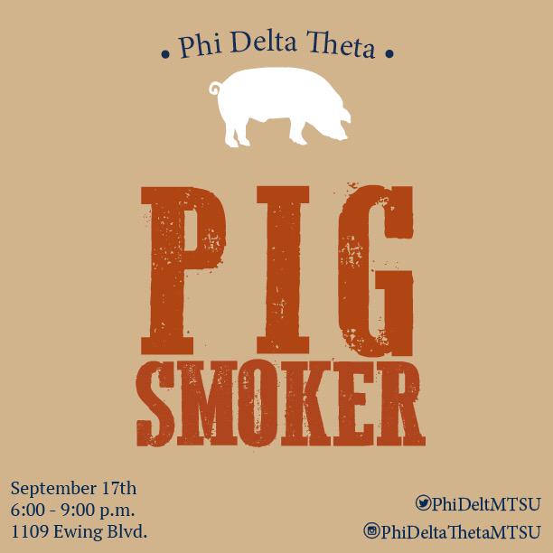 PhiDeltMTSU's tweet photo. Come on out tomorrow for live music and all the pork you can eat! #RushPhiDelt #PhiDeltMTSU #MTSU19 #MTSUConnection http://t.co/XwE1Hpkz0Q