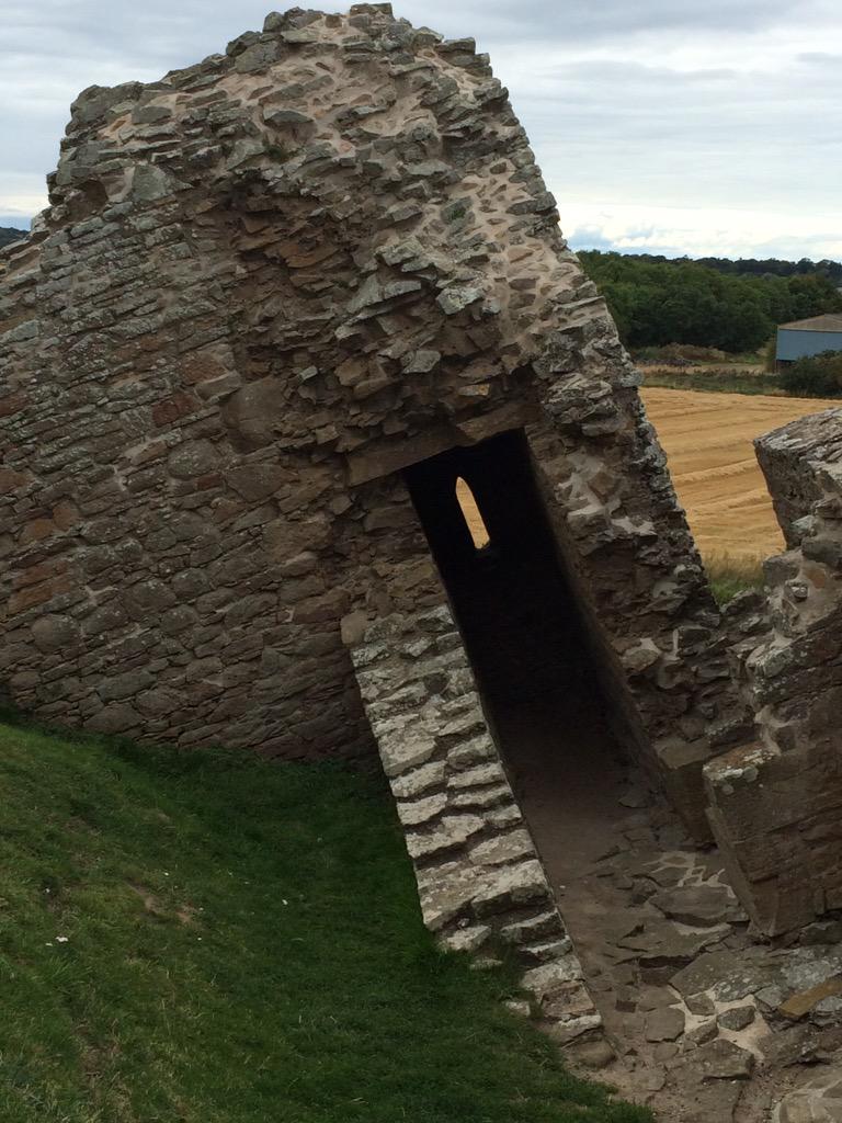 FoundationsArch's tweet photo. I came across this at Duffus Castle during a settings appraisal for a site near Elgin. The camera isn't at an angle.. http://t.co/mnIx1q5Ebf
