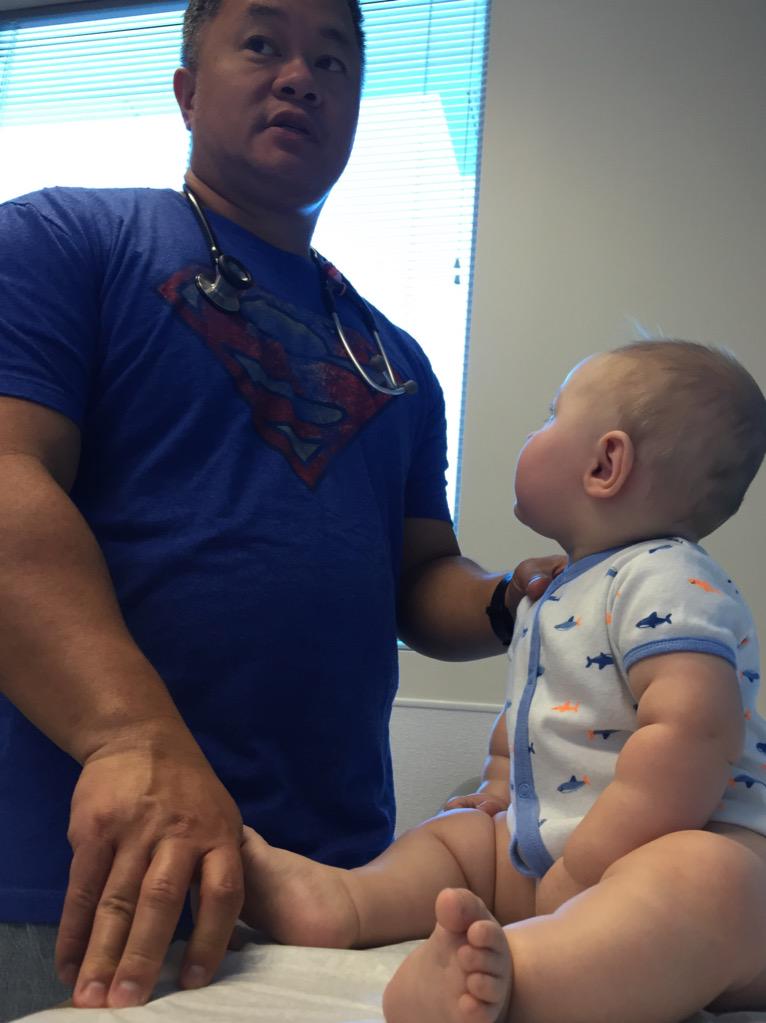 S/O to SUPER-Mom for keeping Cav in the 99%tile for ht/wt at his 6m checkup! We're introducing solid foods soon...😁💪🏼