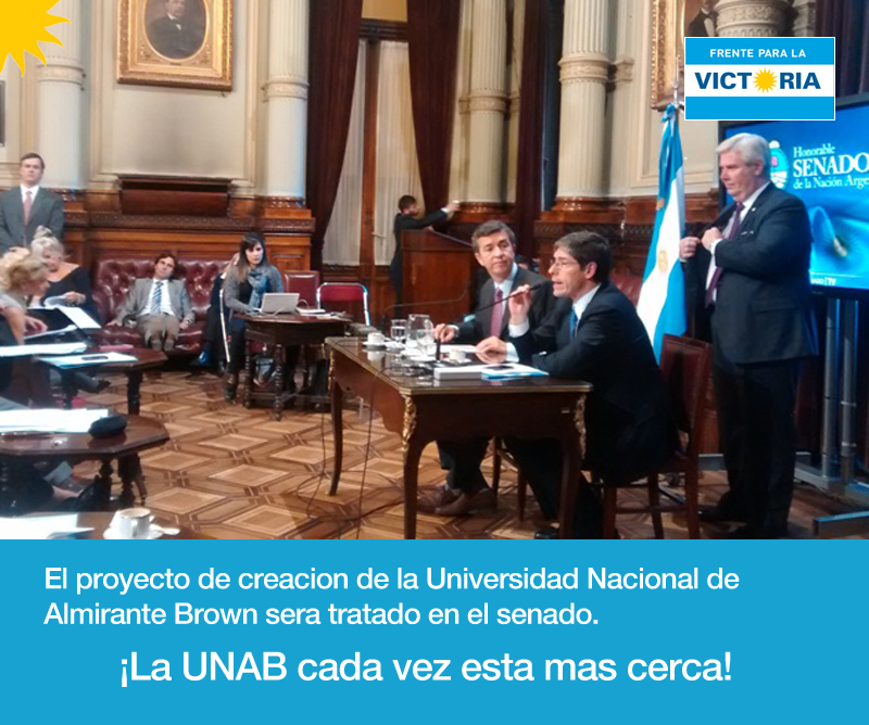 FPVBrown's tweet photo. El proyecto de creación de la #UNAB obtuvo hoy dictamen de las comisiones de Educación y Presupuesto del Senado. http://t.co/XVJAD0mGKp