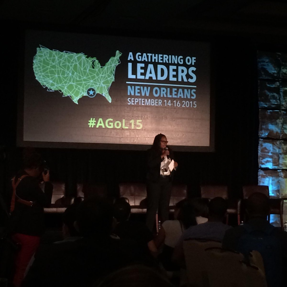 AGOLeaders's tweet photo. @mcdeshields is on stage, closing out our conference! #AGoL15 http://t.co/8OC0XzKXzg
