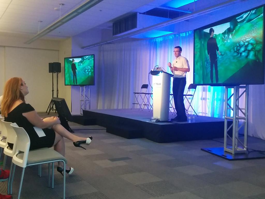 DSrupted's tweet photo. And now James Robinson of Christie talking about the future of display tech at #dsrupted http://t.co/sIJucHlK4Y