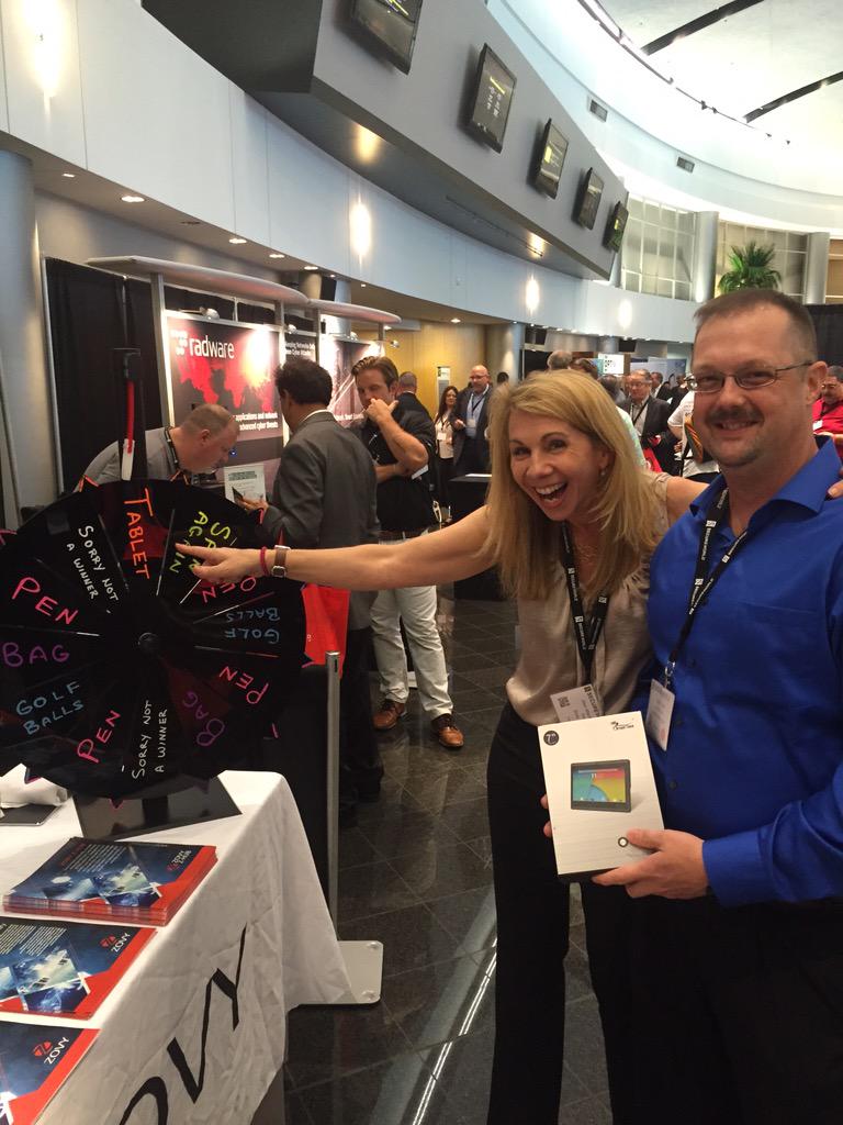 ZovyLLC's tweet photo. Congrats to one of our lucky winners. Visit Zovy at #SWDET for your chance to spin and win! @SecureWorldExpo http://t.co/BG6RHAzL7F