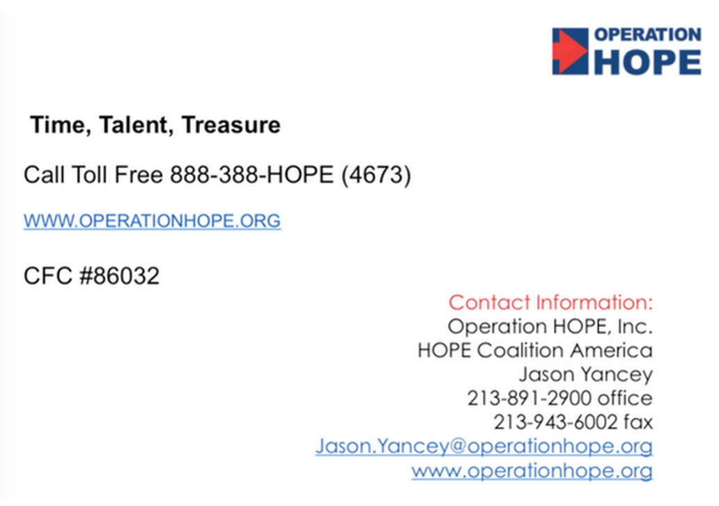 OperationHOPE's tweet photo. #FinPrep: For #help to #donate or #volunteer, call or go to our website! http://t.co/ORslYbWFh2