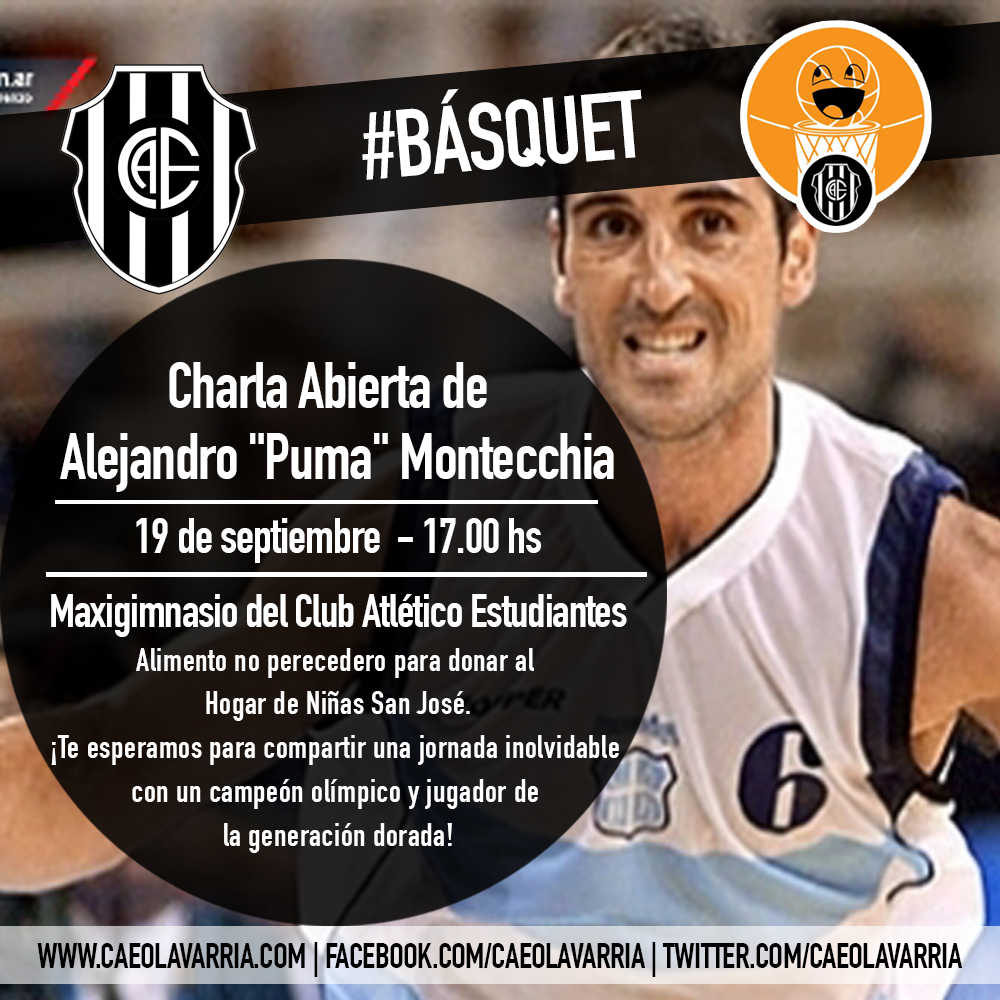 rosin_core's tweet photo. #BASQUET | El 19/9 a las 17hs, en el Maxi, Alejandro "Puma" Montecchia estará dando una charla abierta ¡TE ESPERAMOS! http://t.co/gbyP2Z3Cv2