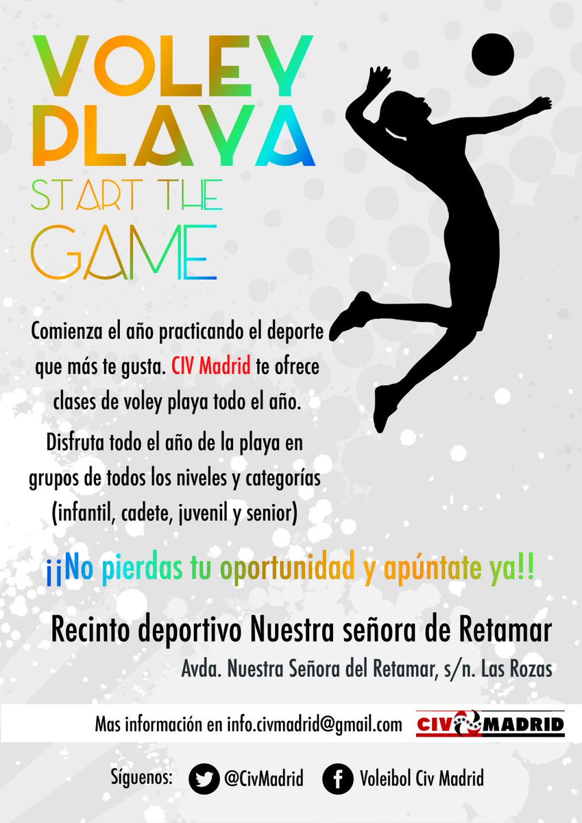 CivMadrid's tweet photo. Vuelve a Entrenar Voley playa https://t.co/3xAcyI2jko http://t.co/0jDW1dHH4X