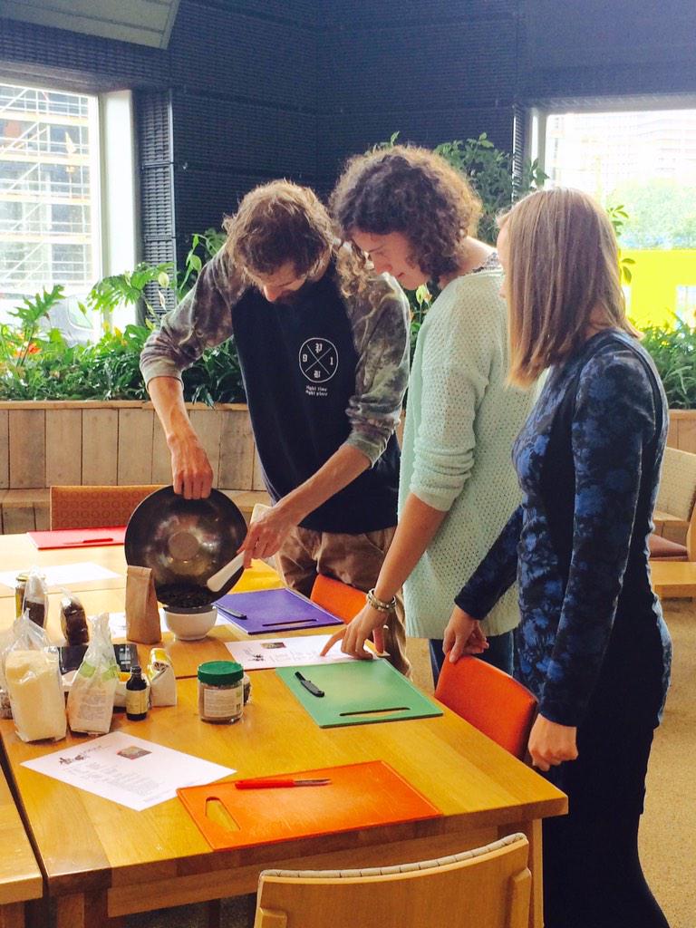 The <a href="/FoodFilmfestiv/">FoodFilmfestival</a> on Wageningen UR Campus has started! Students are enjoying a 'energy bar workshop' #FFSeeds