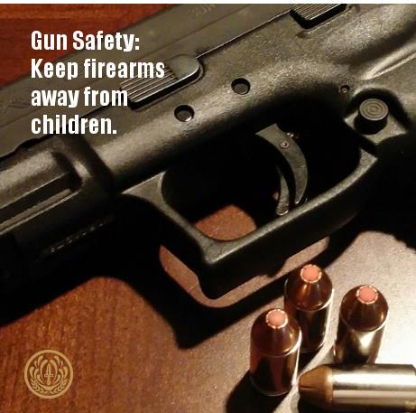 Keep firearms out of the reach of children at all times. 
#children #safety