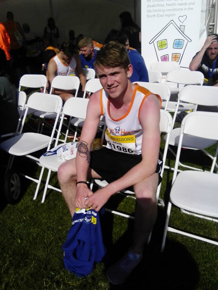 GraceHouse10's tweet image. Great photo of @MatthewCooky after he completed the Great North Run for Grace House