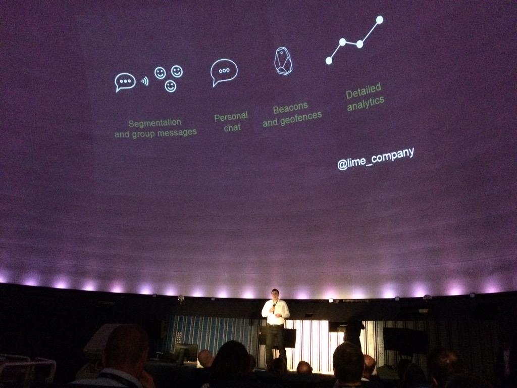 OPlevka's tweet photo. @joshis_tweets presenting Lime engage at #IBMSmartCamp in #Prague. Awesome stuff! And it's running on #IBMBluemix http://t.co/dlGeEfZ080