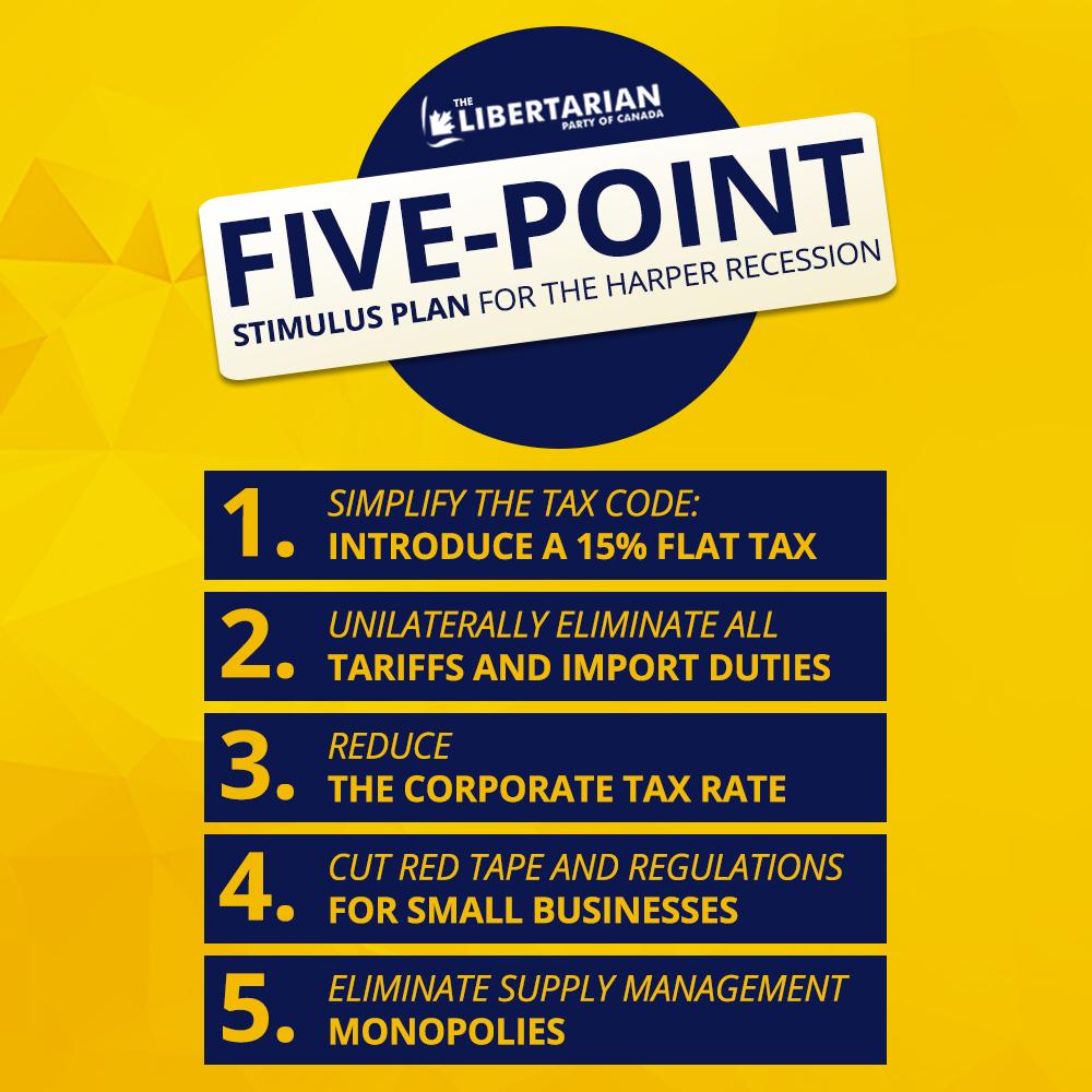 LibertarianCDN's tweet photo. We have a stimulus plan for the #HarperRecession http://t.co/bPlru6MZpO #elxn42 #cdnpoli #weareliberty http://t.co/NdYmG3vnjA