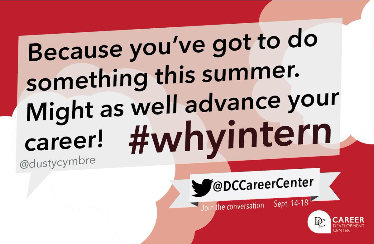DordtUCareerCtr's tweet photo. Because you've got to do something this summer. Might as well advance your career! #whyintern @dustycymbre http://t.co/RHN4n8SRl7