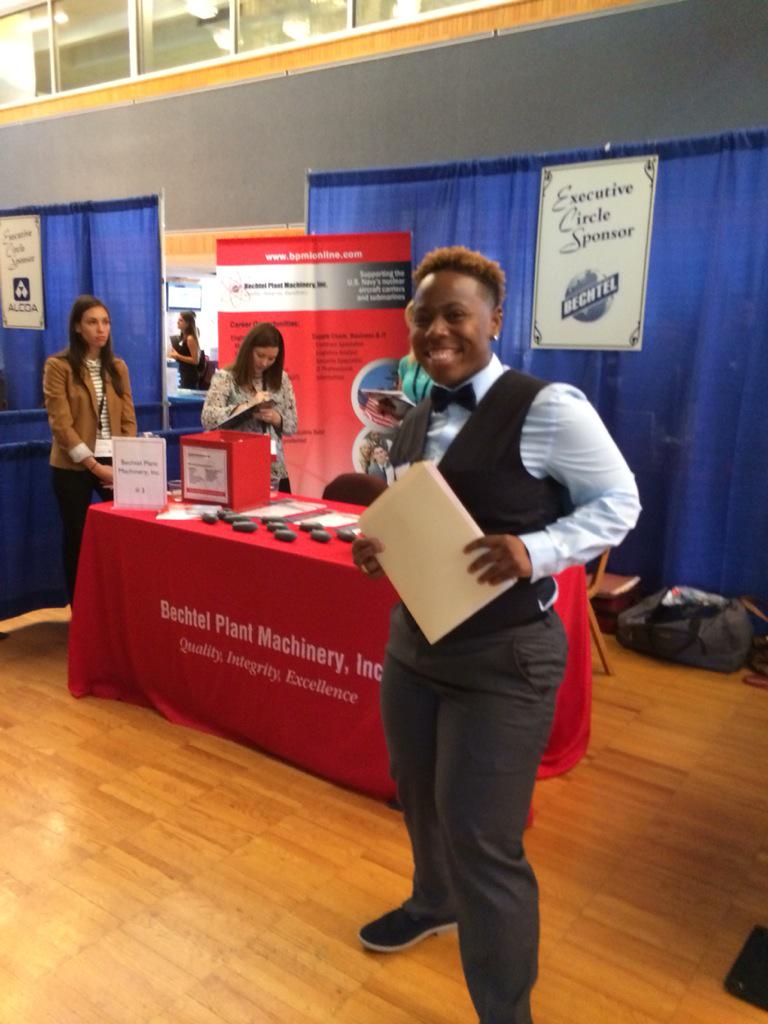 Charquinta finds job options at #duqjobfair @onOptimusPrime_X