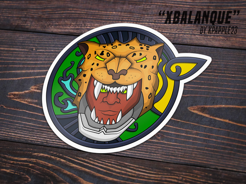 Kpapple23's tweet photo. Xbalanque Illustration/Sticker Design. Had lots of fun making this. Any RTs and Favs are appreciated. @SmiteGame http://t.co/dLYLtBQSdj