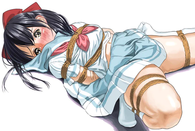 響け!ユーフォニアムのパーカス担当のモブキャラ、赤リボンさんが可愛いから縛った。#響けユーフォニアム 