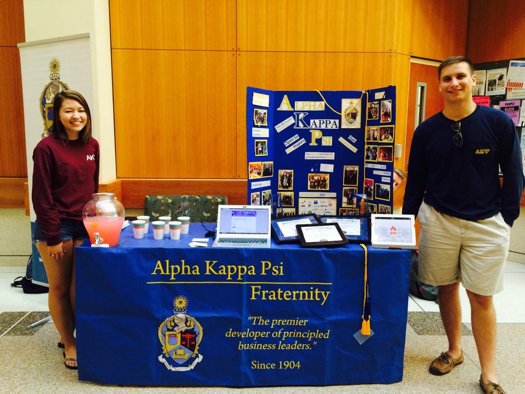 AKPsiOT's tweet photo. Come visit our table in Van Munching Hall and learn about why you should #RushAKPsi http://t.co/dKhmeFOgz6
