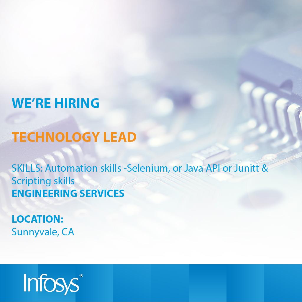 InfosysCareers's tweet image. Do you have automation experience using #Selenium, #JavaAPIs, #JUnit or #scripting? Apply now! infy.com/1O9i8SI